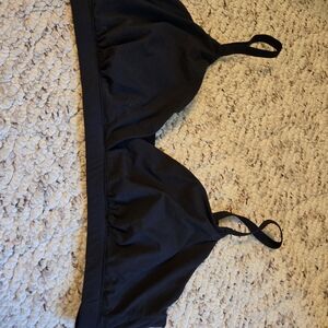 SKIMS Black Mesh-Panel Bralette 2x